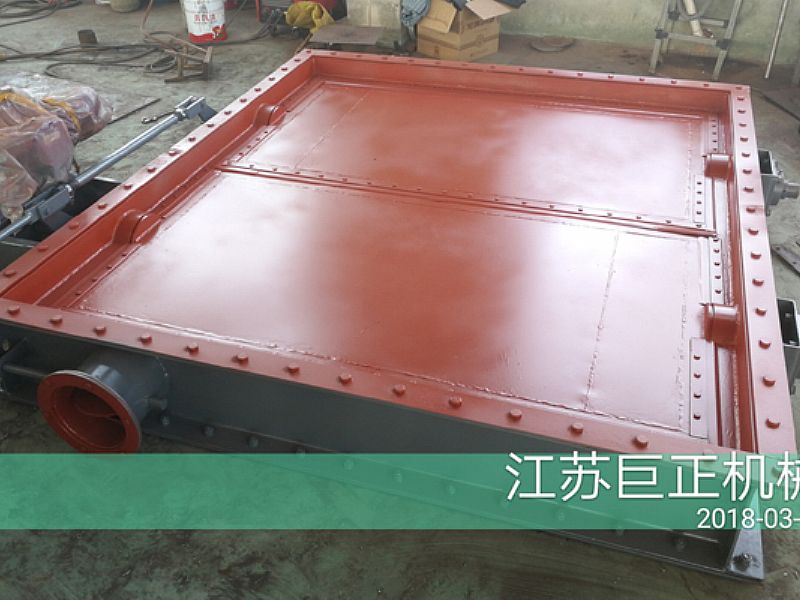 方形擋板門（寬9m）完工，準(zhǔn)備發(fā)貨